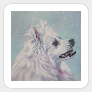 American Eskimo Dog Fine Art Painting Sticker